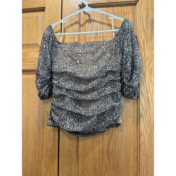 Anthropologie cheetah‎ print shirt blouse - Picture 3 of 4